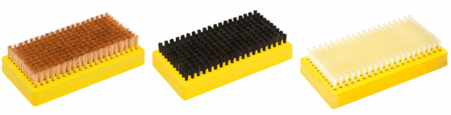 Toko Copper Horsehair and nylon cross country ski wax brushes