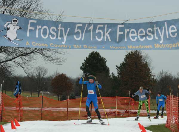 Sarah Goble wins 5k skate xc ski race