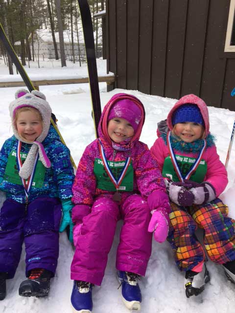 Cote Dame Marie kids cross country ski race