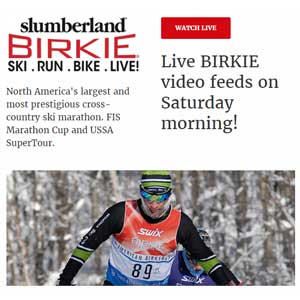 Feature image for Live BIRKIE video feeds on Saturday morning!