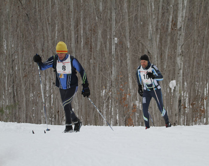 White Pine Stamped cross country ski racers