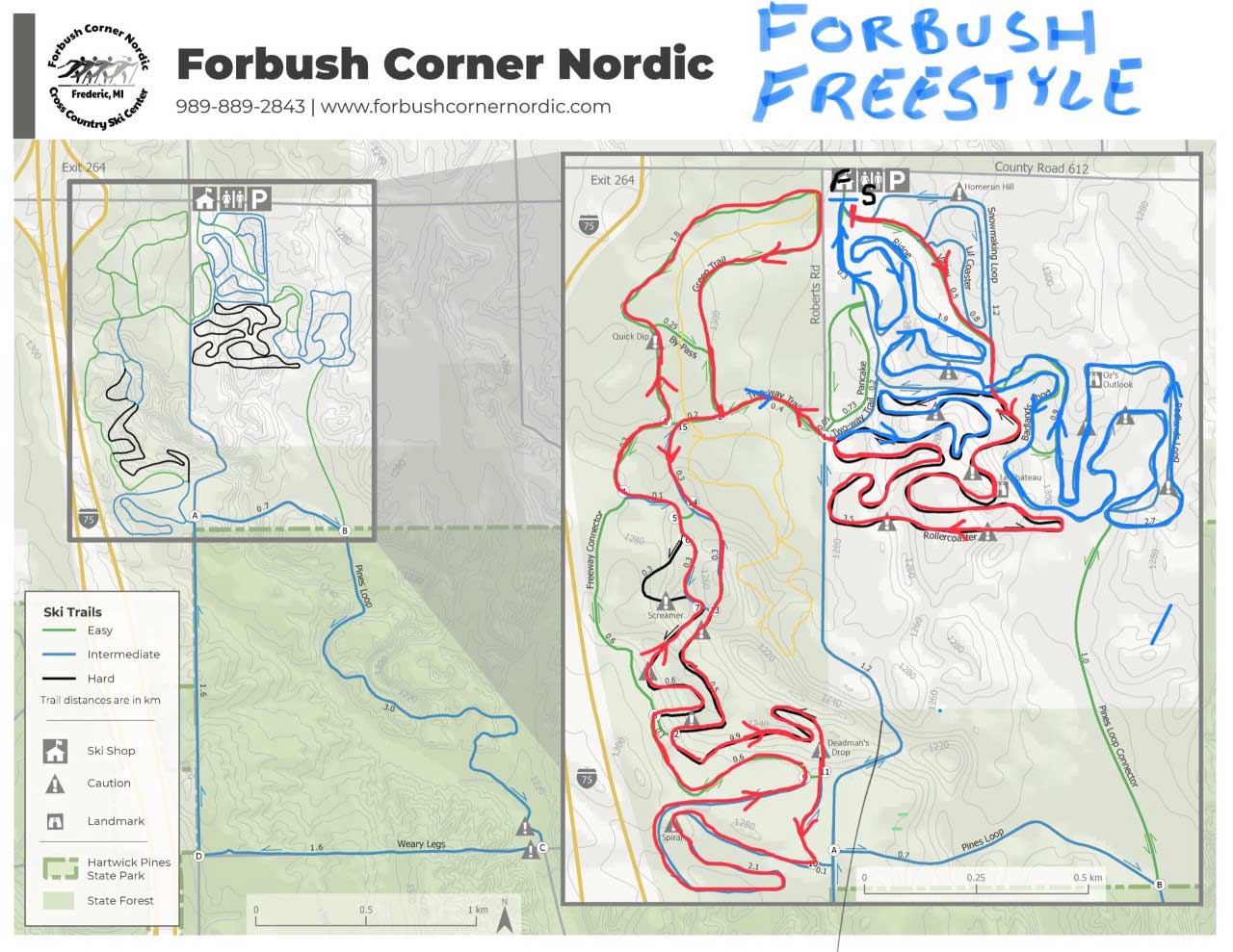 Michigan State Championship Freestyle course map
