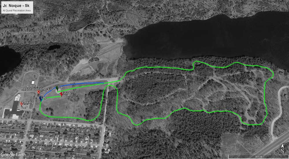 Junior Noque 5k Course Map