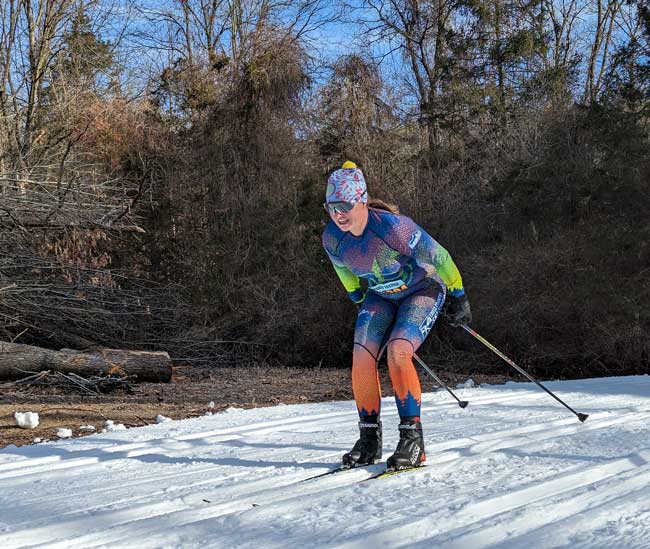 Rebecca Davis doublepoling in the Krazy Klassic