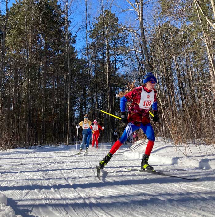 XC Ski Racers on the Muffin course