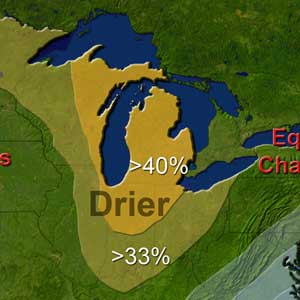 Feature image for Michigan: warmer, drier this winter